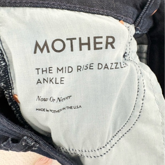 Mother The Mid Rise Dazzler Straight Ankle Jeans Size 24 - Picture 11 of 11